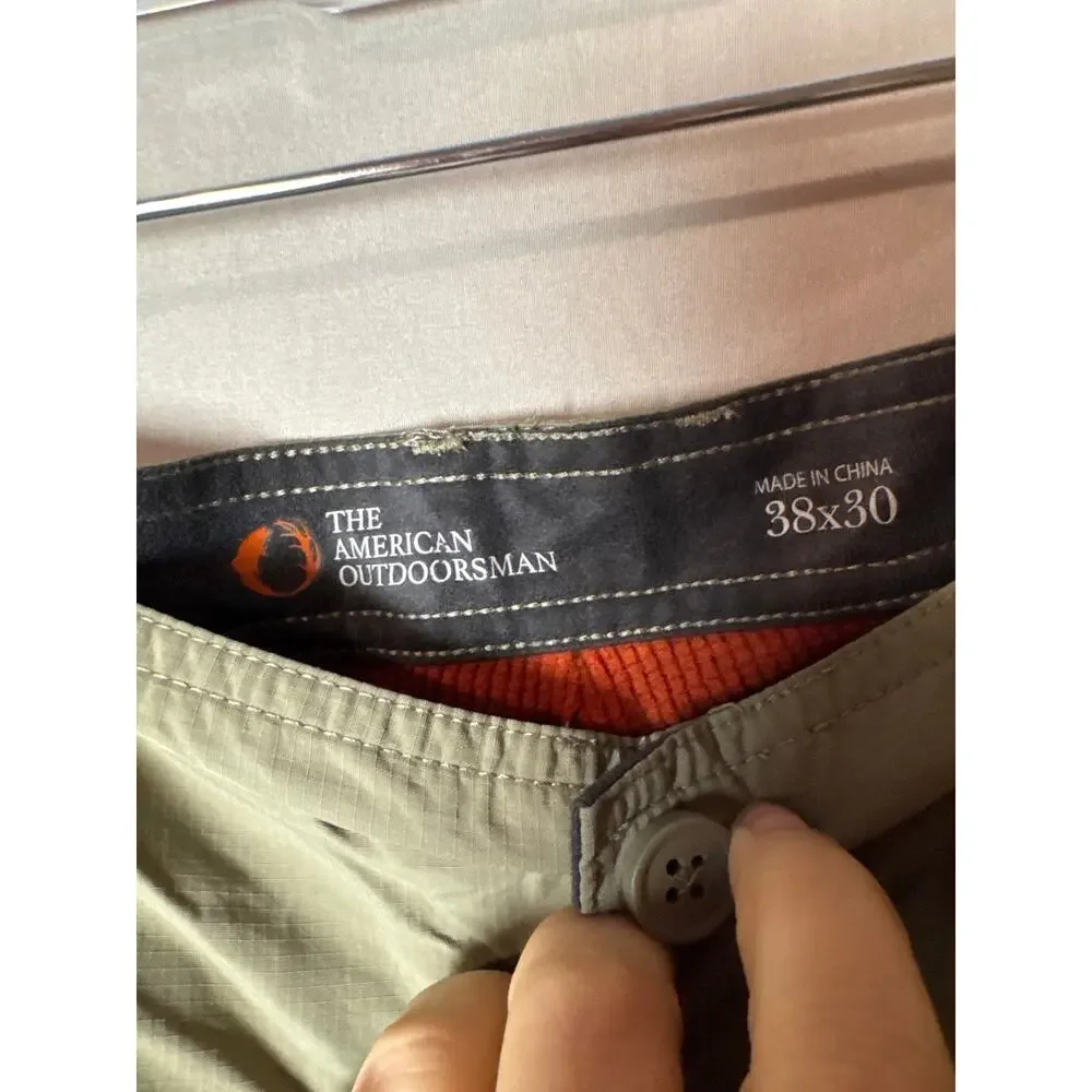 The American Outdoorsman Thick Insulated Khaki Pants Size 38 x 30 WPL 12902